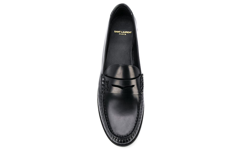 SAINT LAURENT Le Loafer Пенни Тапочки Черные Кожаные