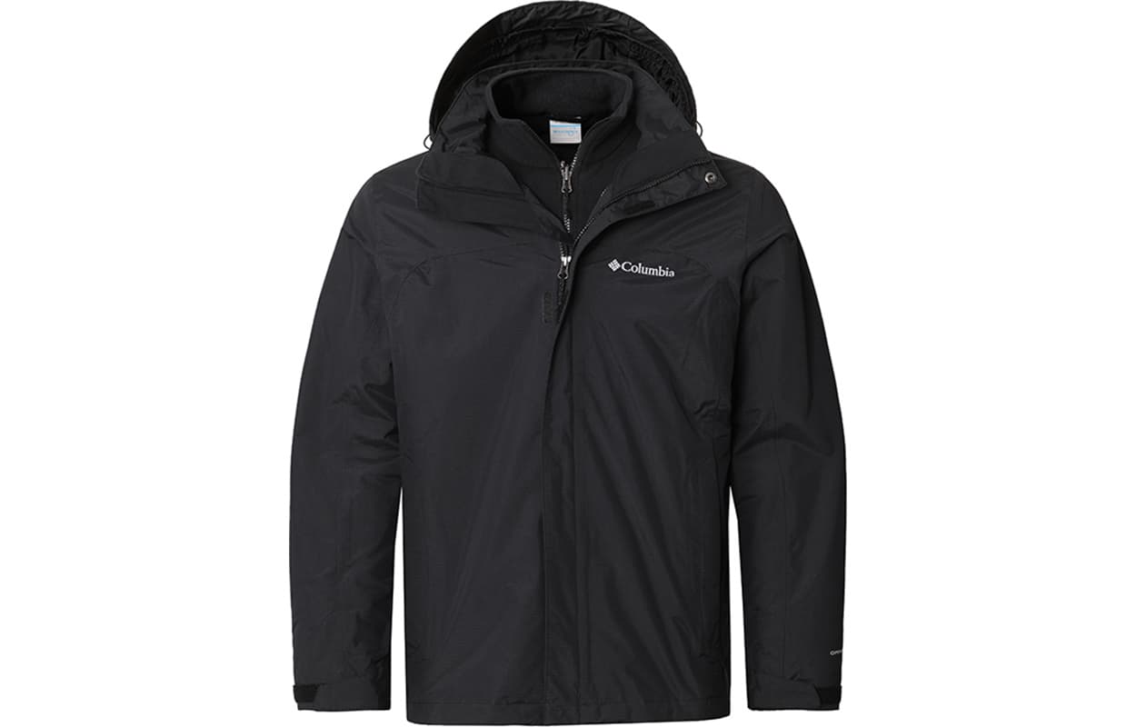Columbia Hiking Waterproof, Windproof, Thermal, Quick Dry Windbreaker Jacket Men's Black