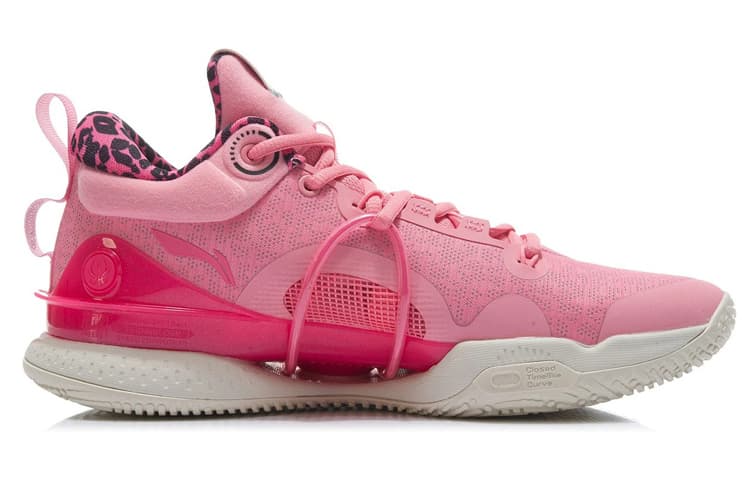 LiNing Speed ​​8 Премиум-амортизирующие противоскользящие и износостойкие низкие баскетбольные кроссовки мужские розового цвета герани