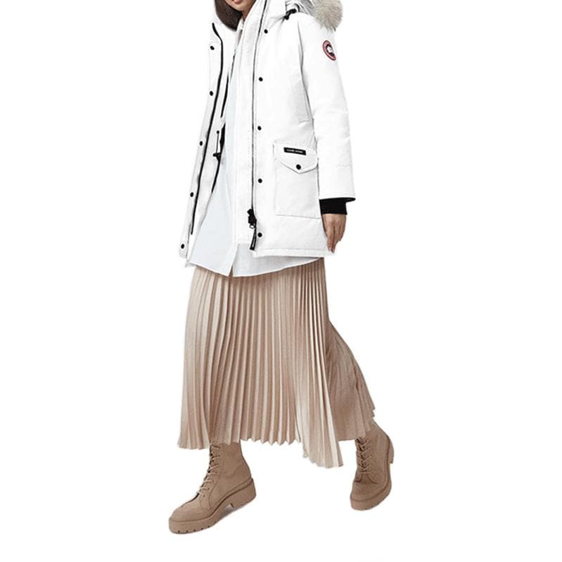 Пуховик Canada Goose Trillium, парка, зимнее женское белое пальто