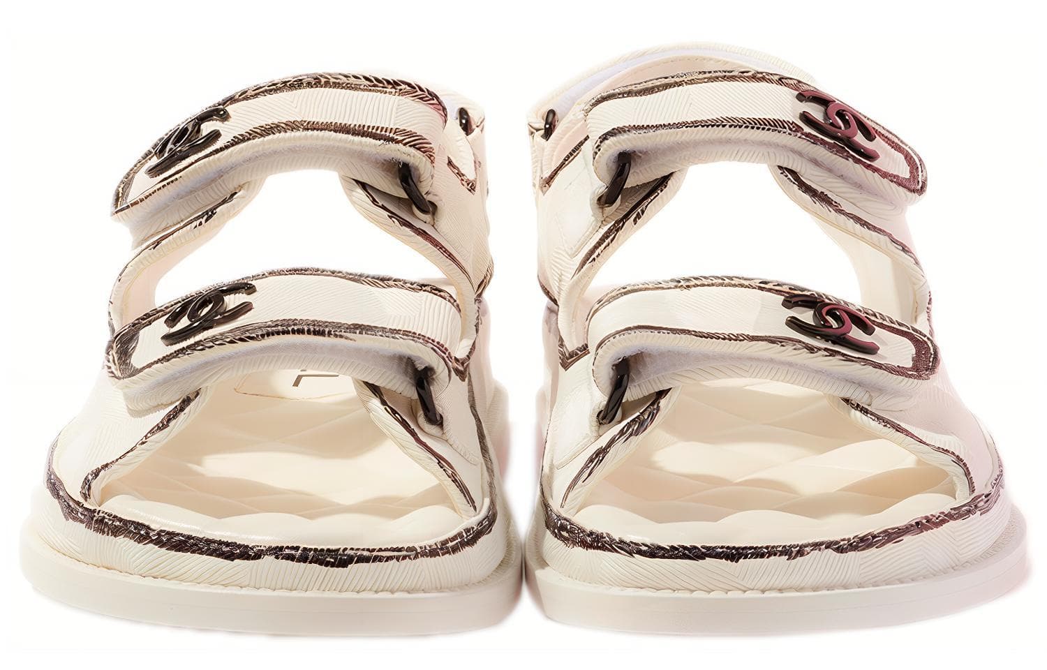 CHANEL Пляжные сандалии женские черные, белые