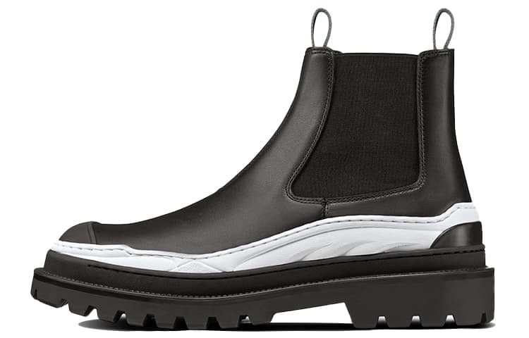 Sacai x DIOR Ankle Length Chelsea Boots Men's Black