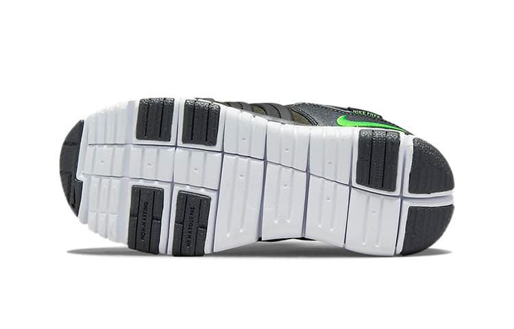 Nike Dynamo Free Caterpillar, плюшевые низкие кеды для детей, стильная детская обувь, черный, зеленый, для детей от 3 до 7 лет