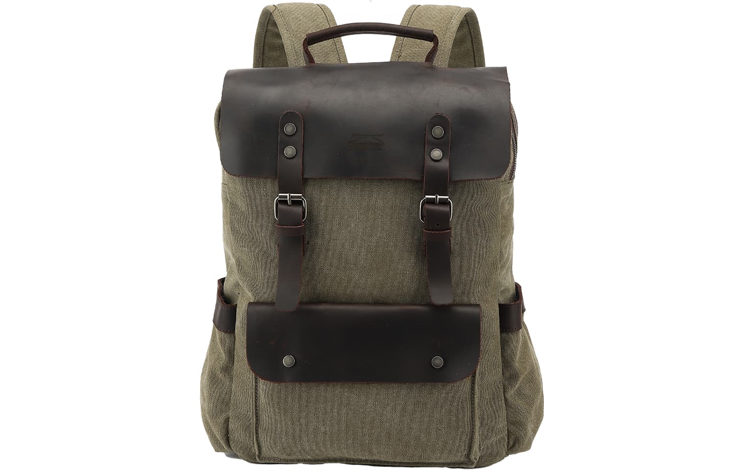 Рюкзак Slazenger из натуральной коровьей кожи с холщовым верхом, обычный, многоцветный, унисекс