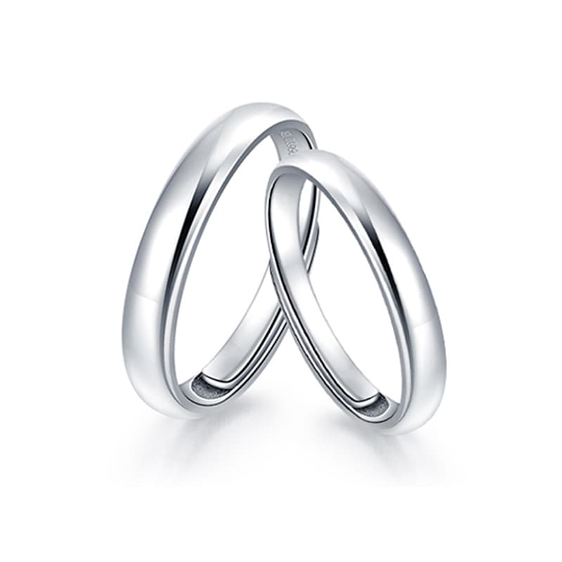 KADER Fashion Classic Премиум-кольца унисекс, серебристо-белые