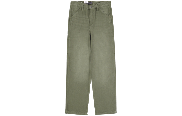 Levis Straight Casual Pants Men's Yellow Green