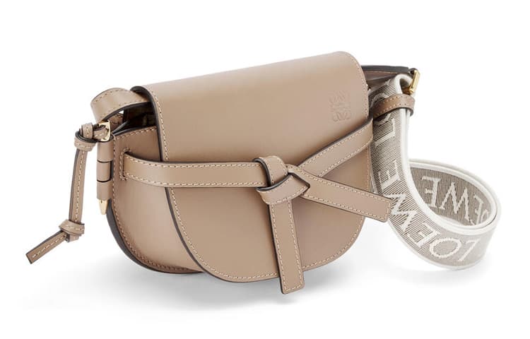 Женская седельная сумка LOEWE Gate из мягкой коровьей кожи, сумка с бантом, сумка через плечо, мини-сумка через плечо, песочного цвета