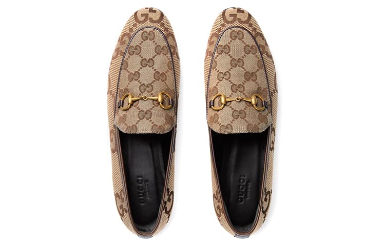 GUCCI Женские лоферы Jordaan 'Jumbo Gg Ebony Beige'