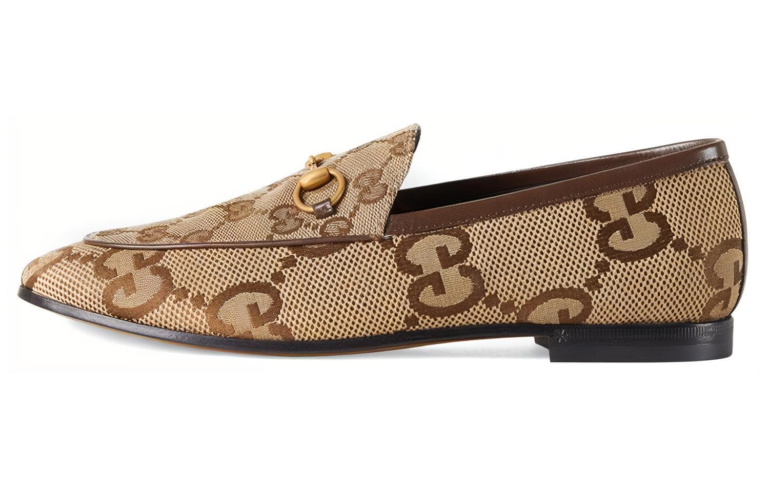 GUCCI Women's Jordaan Loafer 'Jumbo Gg Ebony Beige' Women's