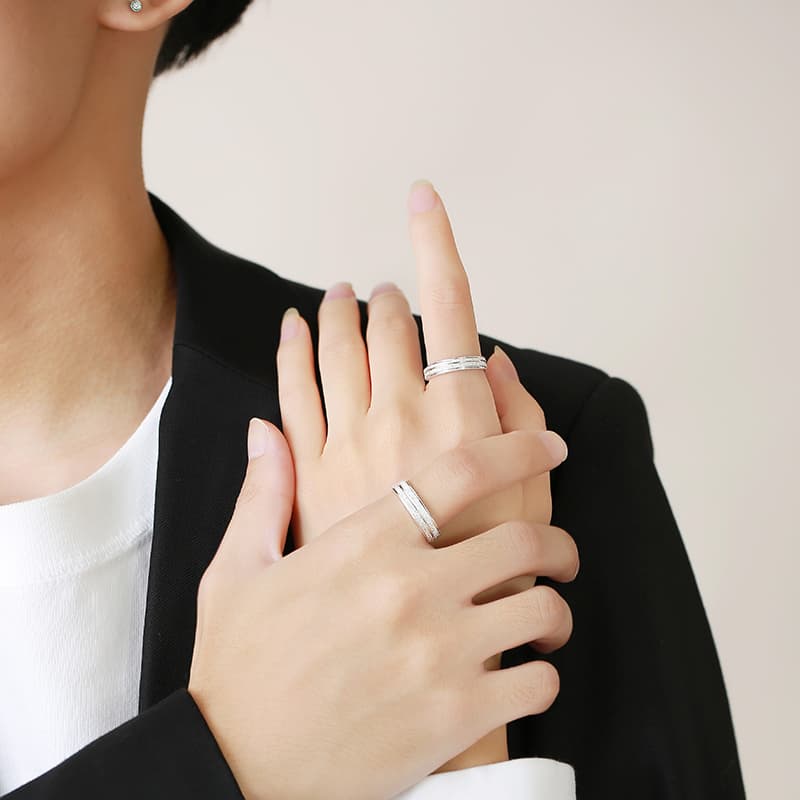 LIANDUO 999 изящные серебряные кольца унисекс, серебро