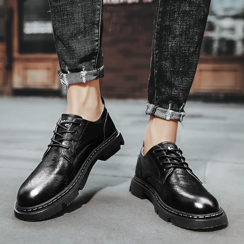 Кожаные туфли Jeep Повседневная обувь Мужская черная