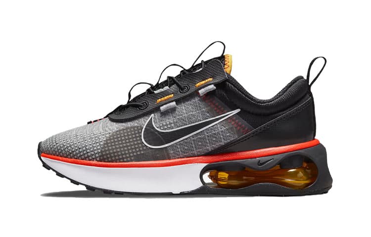 Nike Air Max 2021 Low Top Running Shoes Gray Red Children Aged 3 7 Years Old