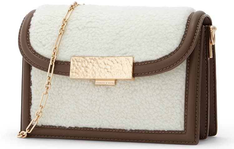 CHARLES&KEITH PU Маленькая квадратная сумка Сумка на плечо Маленькая женская многоцветная