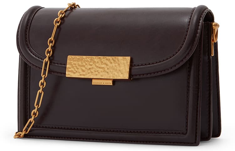 CHARLES&KEITH PU Маленькая квадратная сумка Сумка на плечо Маленькая женская многоцветная