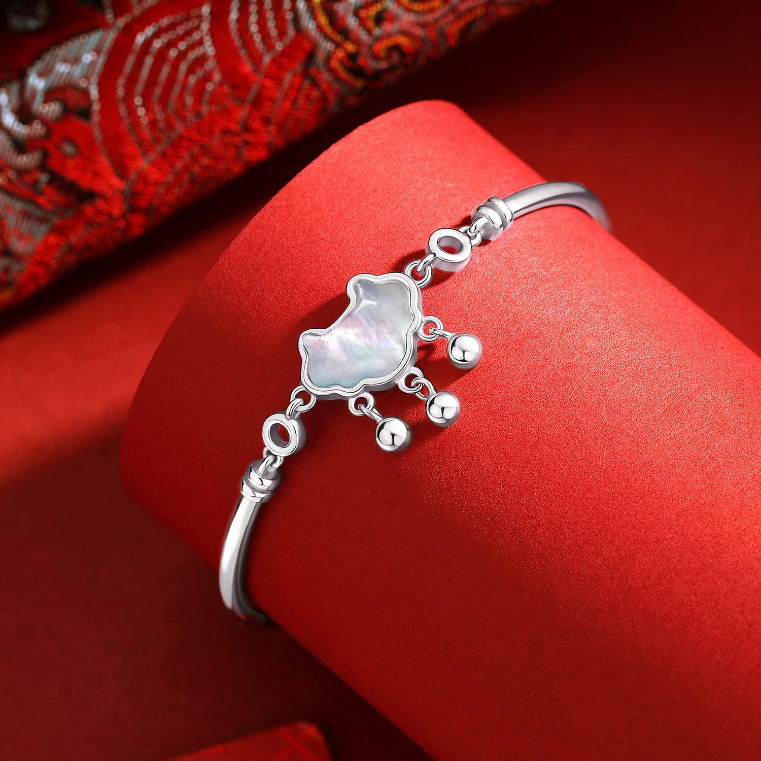 STYLEJING Женские браслеты из перламутра 925 пробы из стерлингового серебра