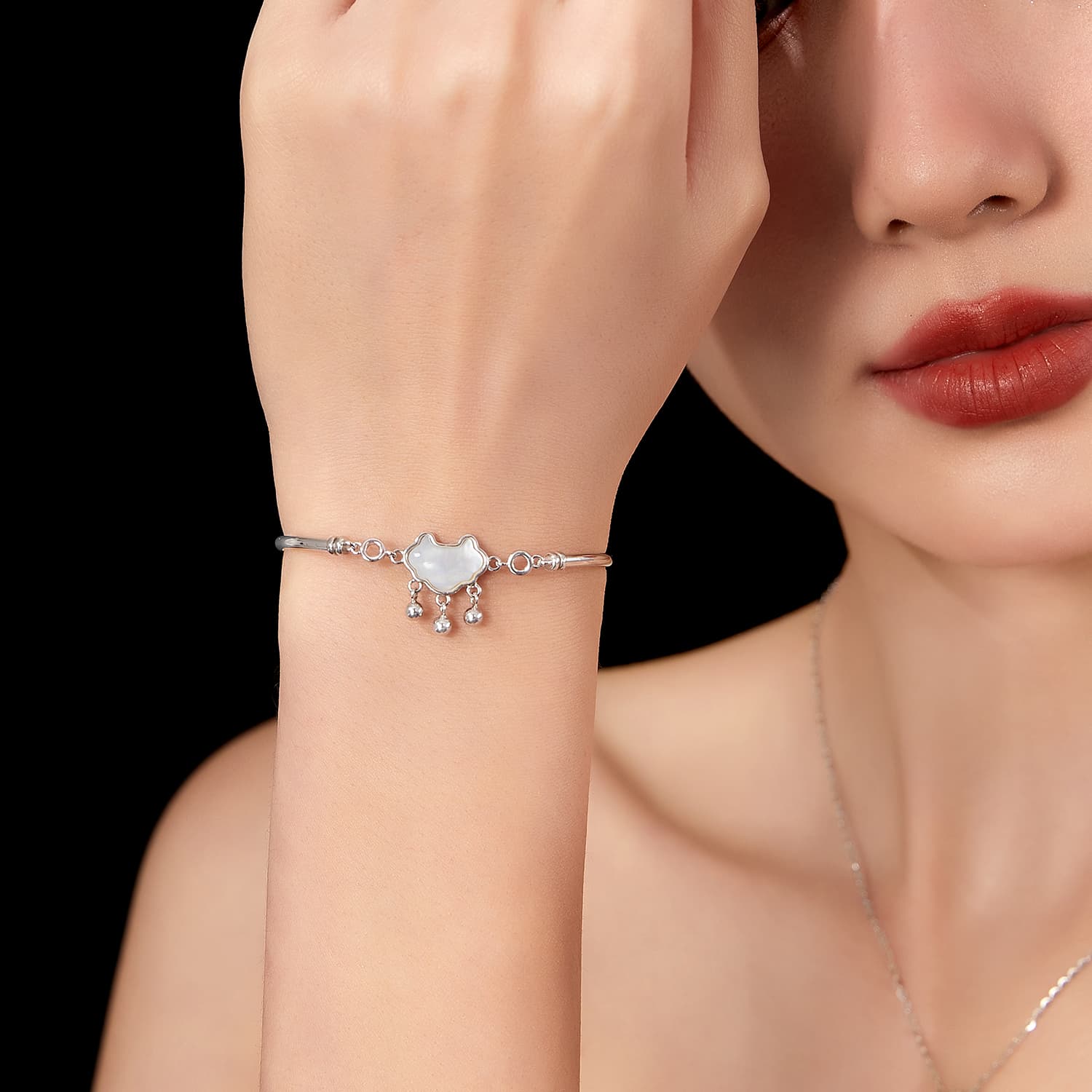 STYLEJING Женские браслеты из перламутра 925 пробы из стерлингового серебра