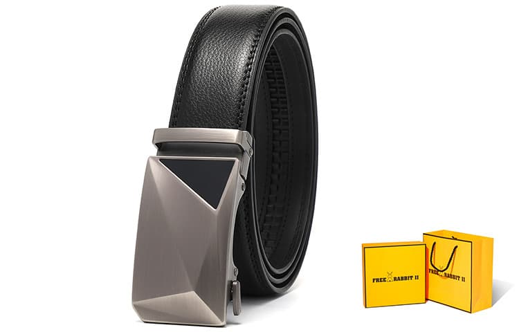 FREE RABBITⅡ Ремень с автоматической пряжкой с 3D-эффектом, деловой модный мужской ремень, черный