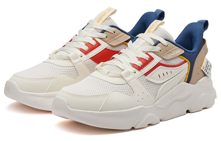 Нескользящие на 361° и дышащие кроссовки с низким верхом, мужские, белые с перьями