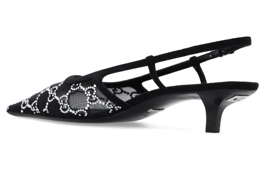 Туфли GUCCI GG с ремешком на пятке 35 мм