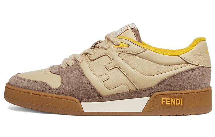 FENDI Match Low Top Suede 'Yellow Beige'