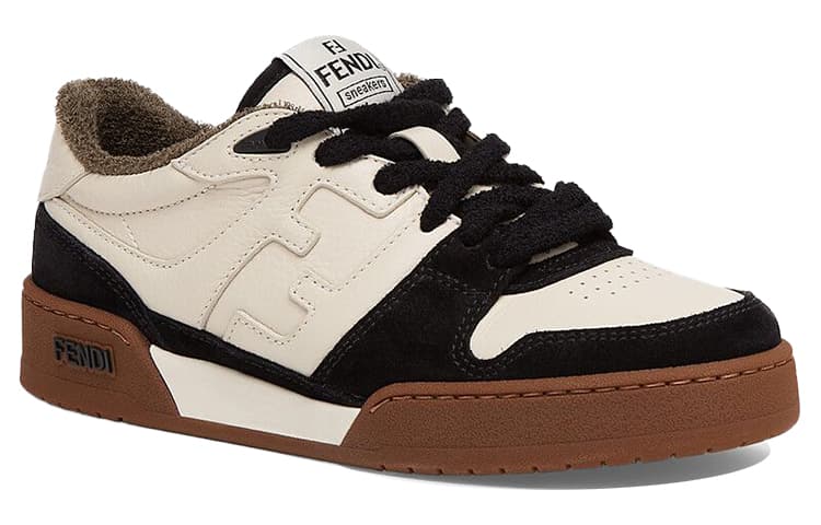 Женские кроссовки FENDI с круглым носком на шнуровке