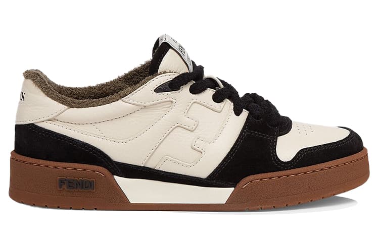 Женские кроссовки FENDI с круглым носком на шнуровке
