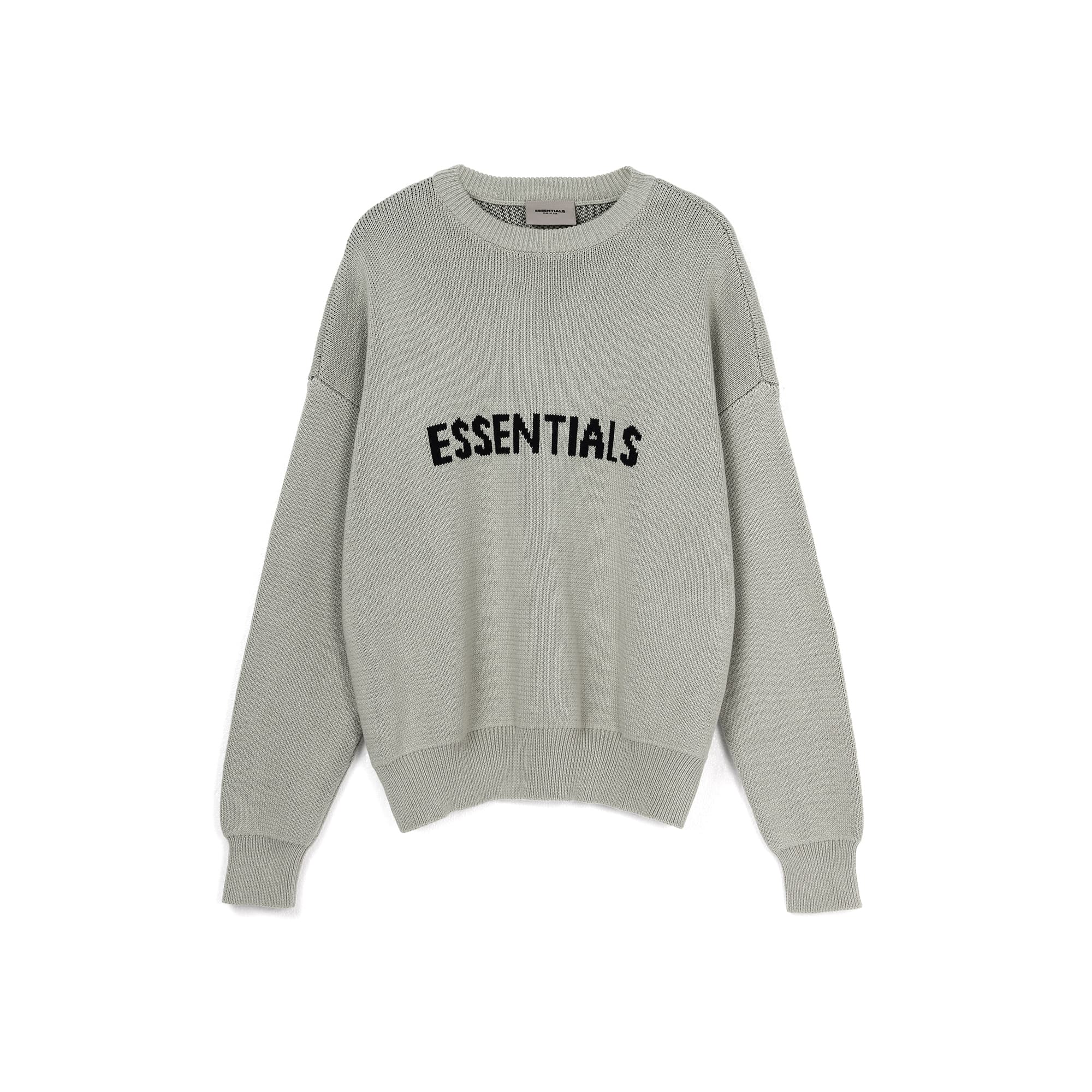 Fear Of God Essentials FW21 Knit Pullover Sweater Green Concrete