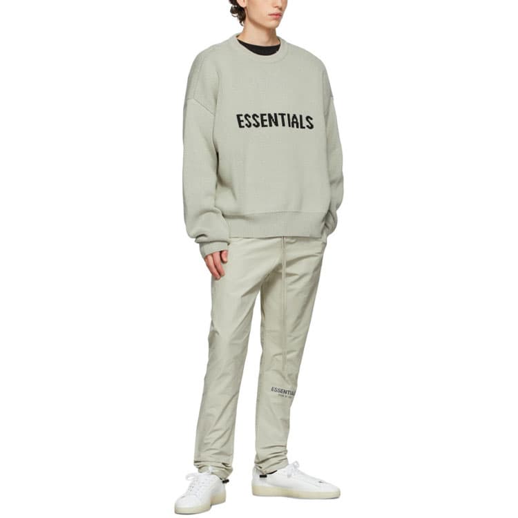 Вязаный пуловер-свитер Fear Of God Essentials FW21 Зеленый бетон