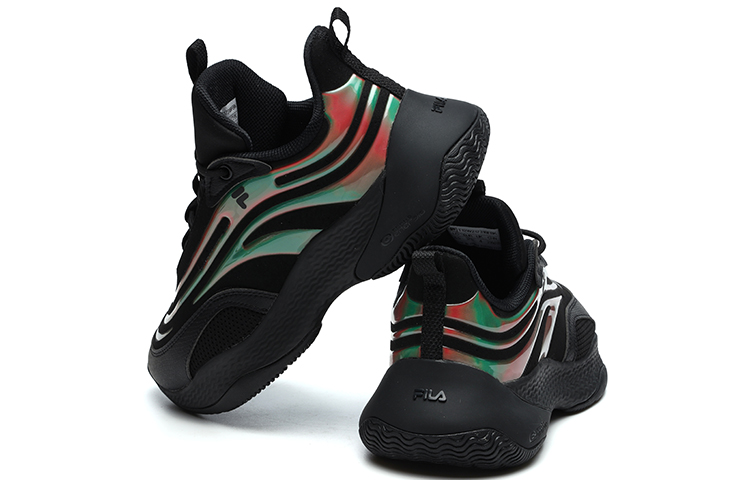 FILA FUSION Ray 2 Износостойкие повседневные туфли с низким берцем и амортизацией, женские черные