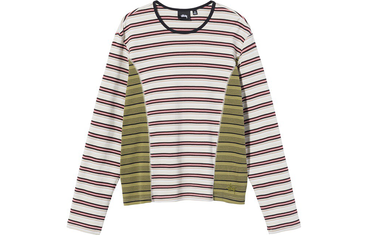 Stussy с длинными рукавами в смешанную полоску, 'Оранжевый'