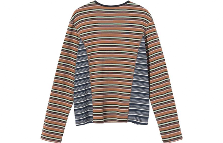 Stussy Mixed Stripe Long Sleeve 'Orange'
