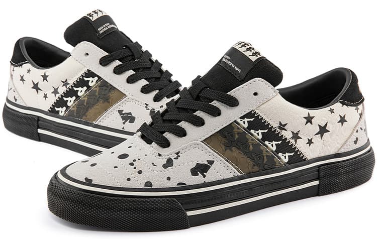 Туфли для скейтборда Kappa Coverage с низким берцем унисекс с перьями цапли, белые