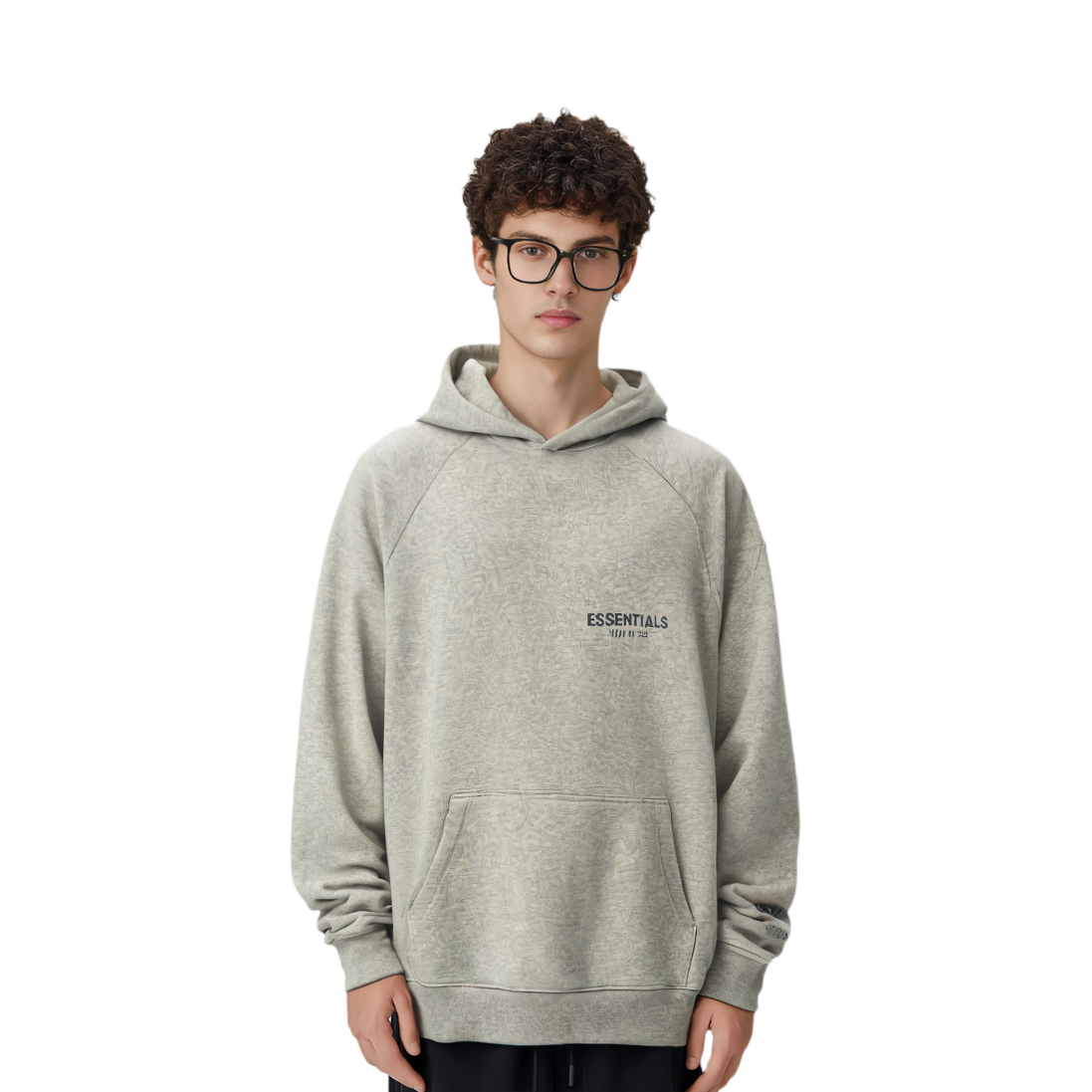 Пуловер с капюшоном Fear Of God Essentials Core Collection Темный