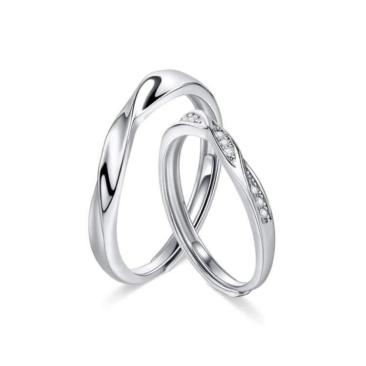 FANCI S925 Серебро с драгоценными камнями Пара колец унисекс