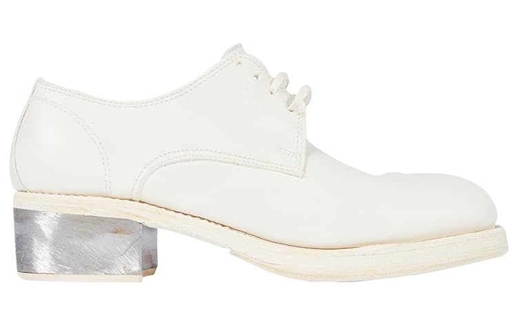 GUIDI Женские туфли на плоской подошве из мягкой конской кожи белого цвета с серебряным корнем