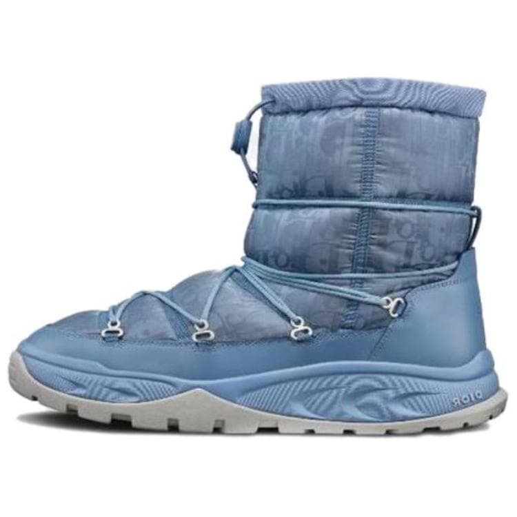 DIOR Snow Ankle Boot Blue Oblique Nylon