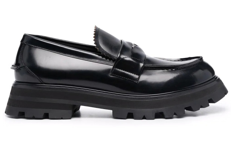 Alexander McQueen лоферы без шнуровки с ребристыми краями