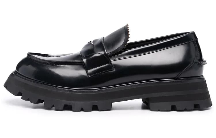 Alexander McQueen Ridged Slip-On Loafers