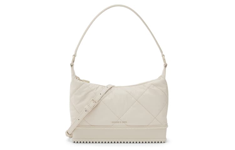 CHARLES&KEITH Fabric Shoulder Bag, Crossbody Bag Women's Yellow