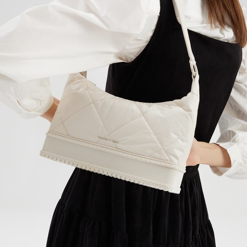 CHARLES&KEITH Тканевая сумка через плечо, женская сумка через плечо, желтая