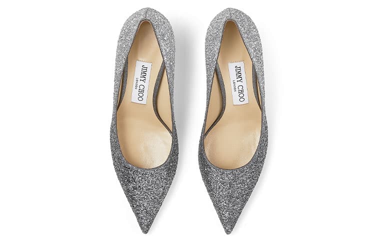 Jimmy Choo LOVE Женские туфли на высоком тонком каблуке 6,5 см, карбоново-серые