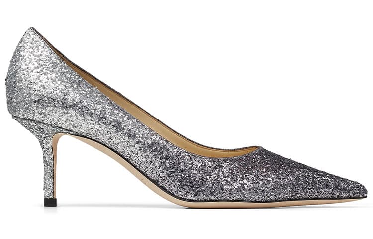 Jimmy Choo LOVE Женские туфли на высоком тонком каблуке 6,5 см, карбоново-серые