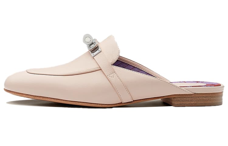 HERMES Oz Closed Toe Slippers Women's Pink