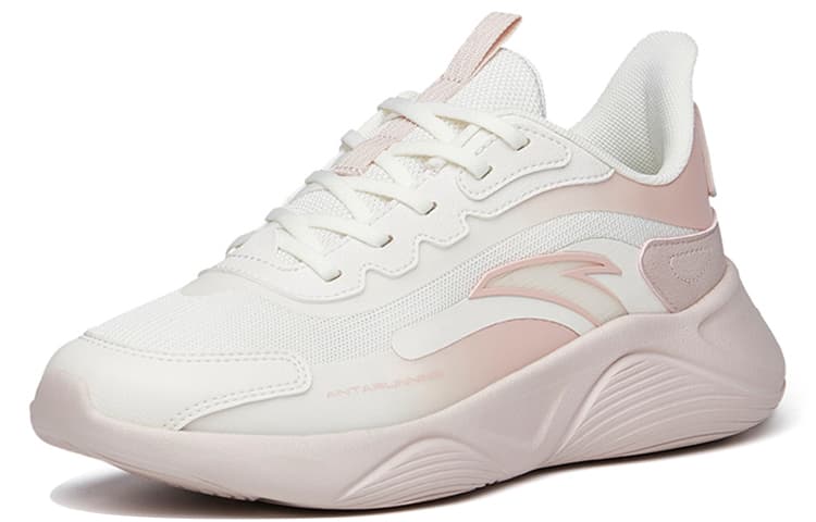 Anta Lingyun Мягкие противоскользящие износостойкие дышащие легкие низкие кроссовки женские белые серые