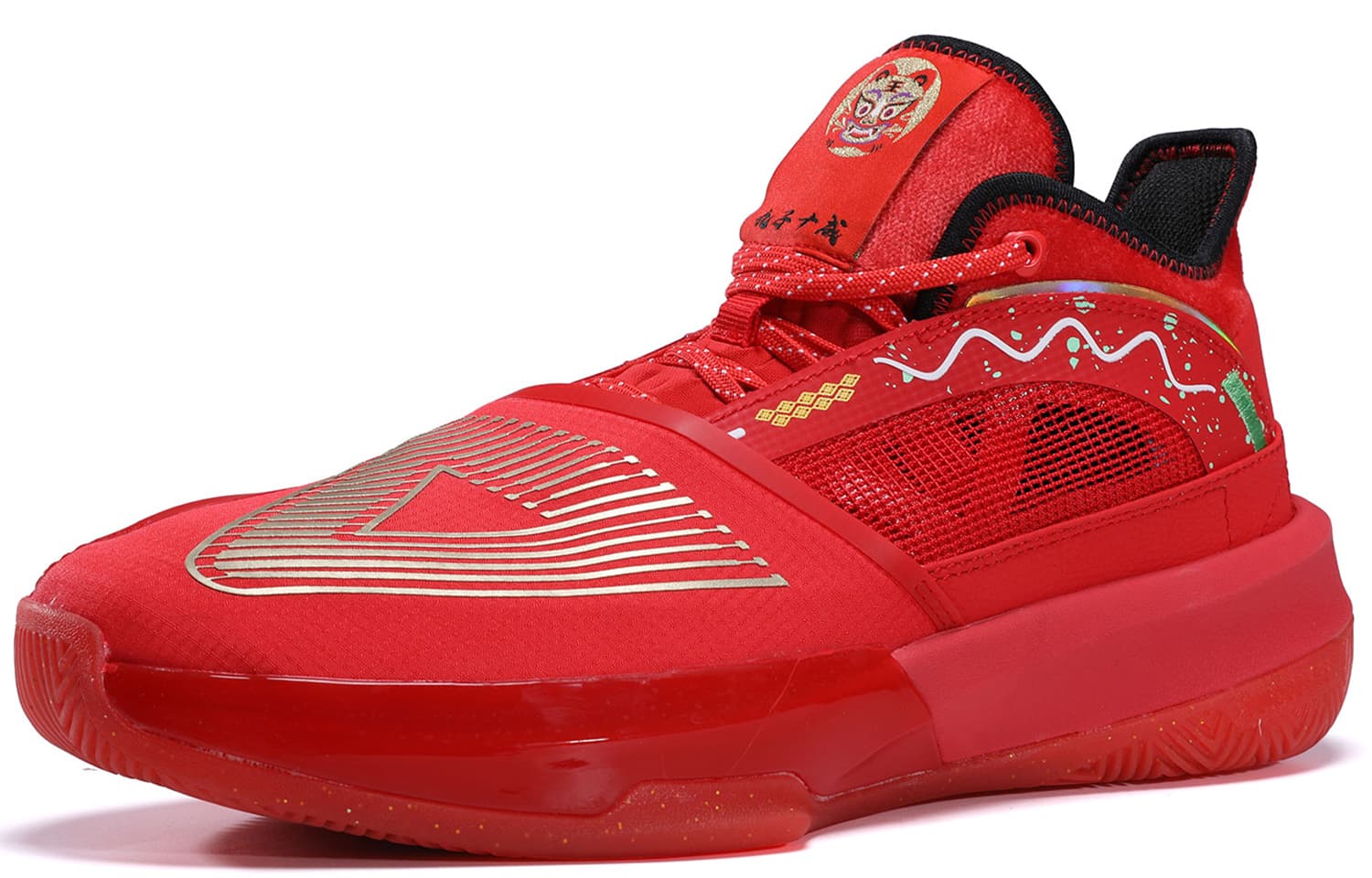 PEAK State Extremely Large Triangle 1.0 Мужские баскетбольные кроссовки средней высоты красные