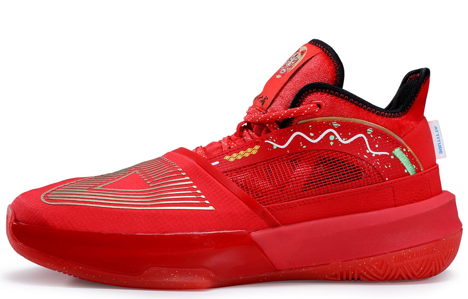 PEAK State Extremely Large Triangle 1.0 Basketball Shoes Men's Mid top Red