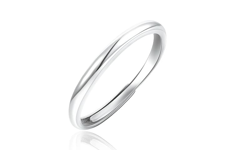 SIMPLE JOYS Серебряные кольца S925 унисекс, 2 шт. в упаковке, 1 пара, серебристый+белый