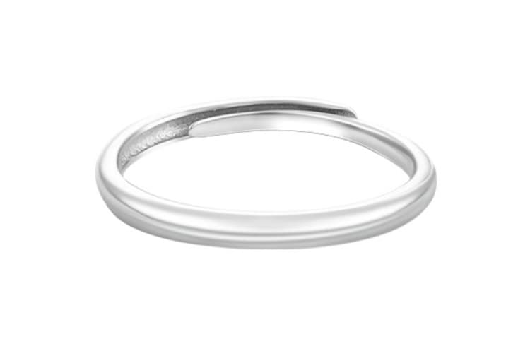 SIMPLE JOYS Серебряные кольца S925 унисекс, 2 шт. в упаковке, 1 пара, серебристый+белый