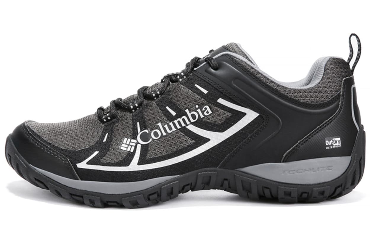 Columbia Cushioned Wear-Resistant Water-Resistant Low-Top Trekking Shoes Men's Black
