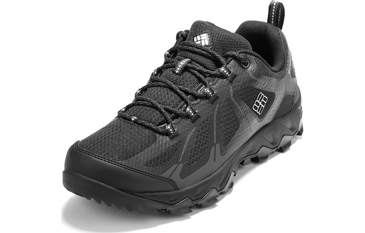 Мужские низкие походные туфли Columbia с амортизацией, устойчивостью к истиранию и водонепроницаемости, черные